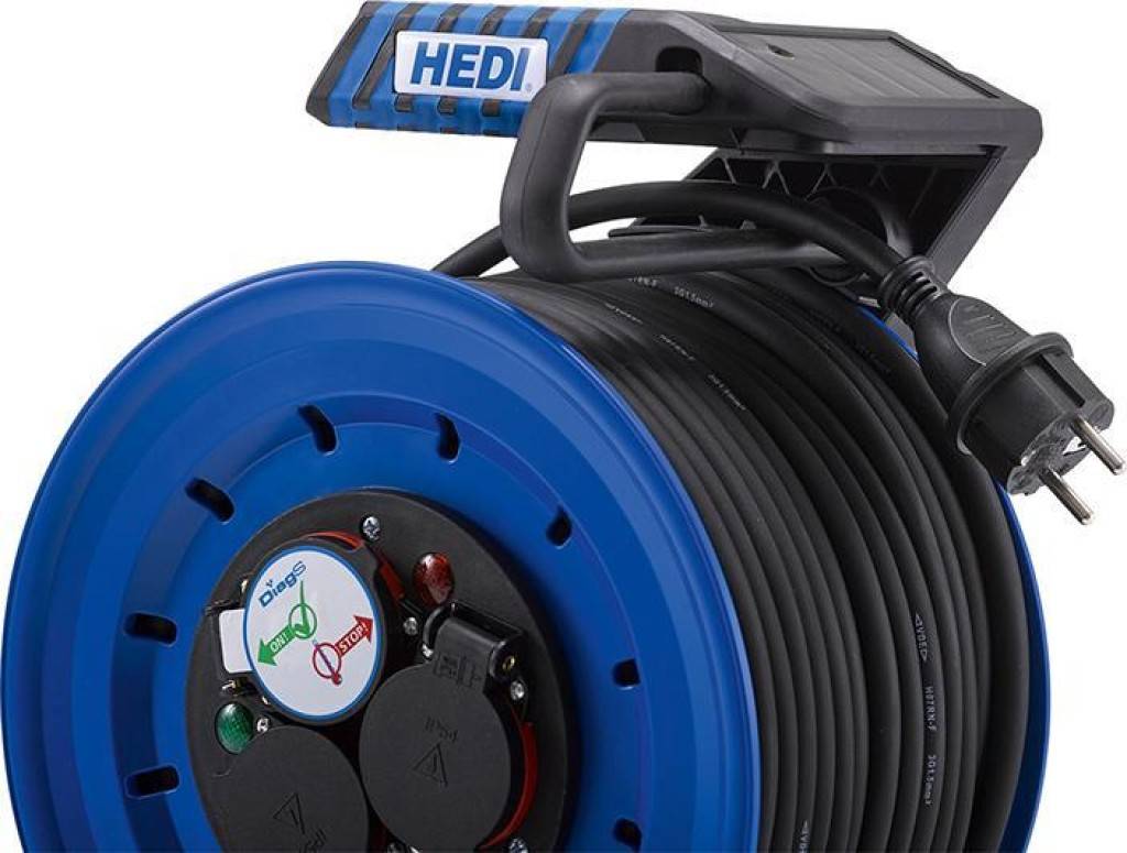 HEDI Vollkunststoff-Kabeltrommel 30m