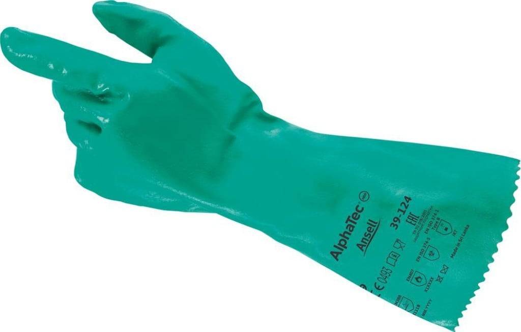 12 Paar ANSELL Chemikalienhandschuh Sol-Knit 39-122 310mm Gr.7 Arbeitshandschuh