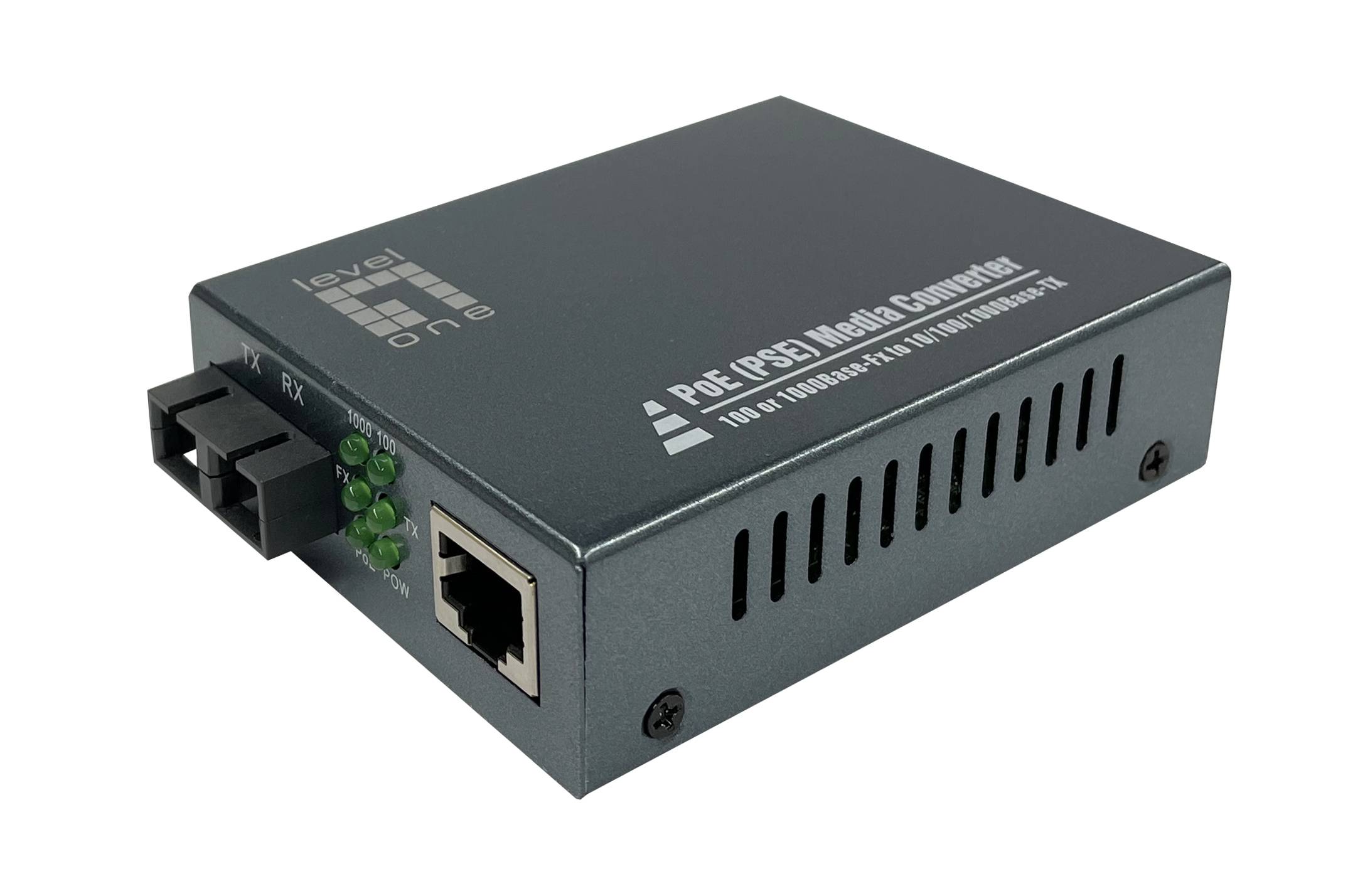 LevelOne Konverter GVT-2014 10/100/1000T>RJ45 to - Converter - 0,1 Gbps - LWL -
