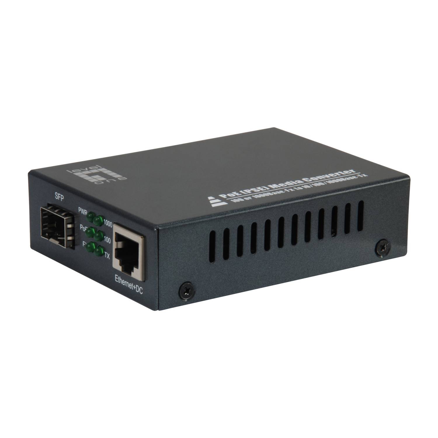 LevelOne Media Konverter RJ45->SFP GE PoE PSE 30W