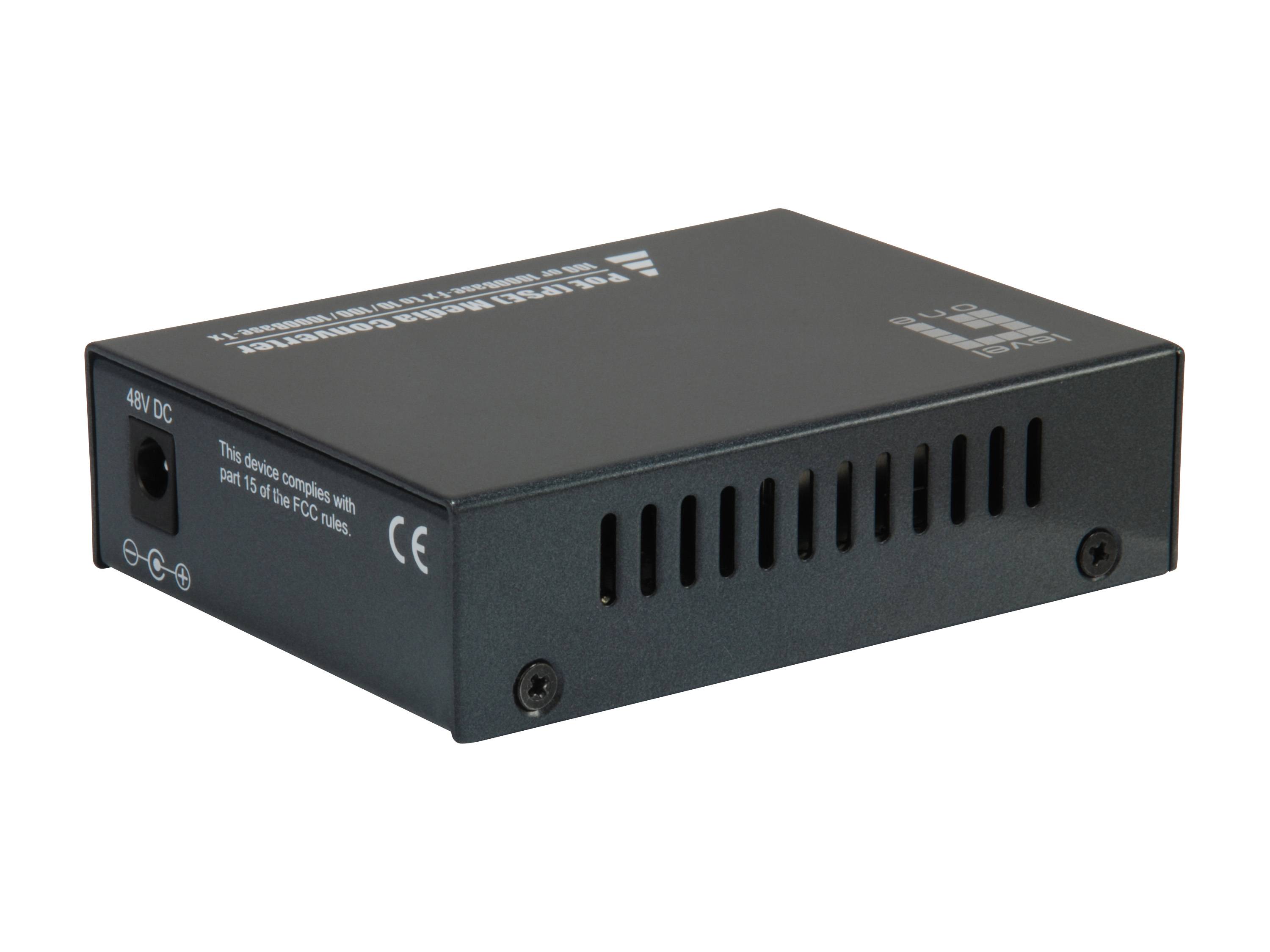 LevelOne Media Konverter RJ45->SFP GE PoE PSE 30W