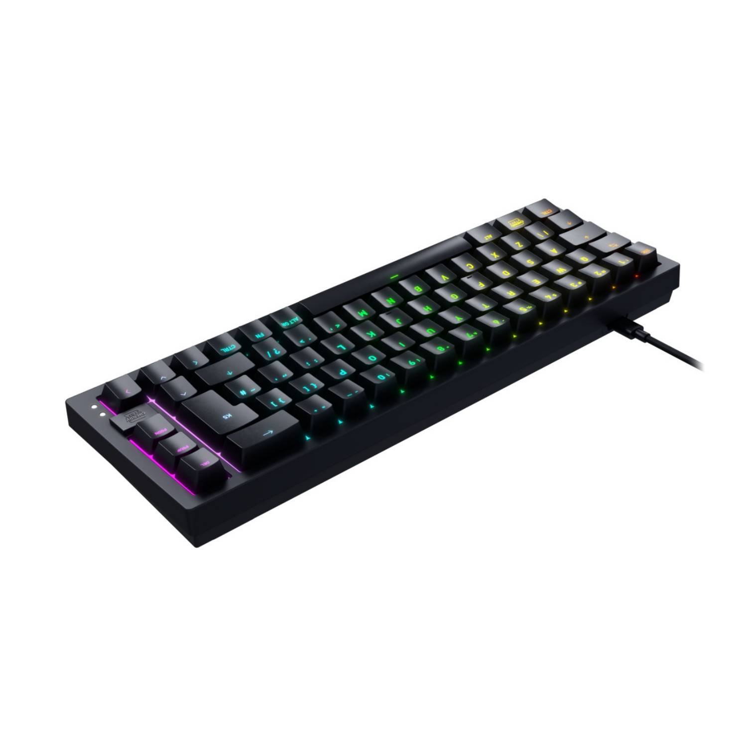 Cherry XTRFY K5V2 - Tastatur - 65% - compact - hintergrundbeleuchtet - QWERTY - USA - Tastenschalter