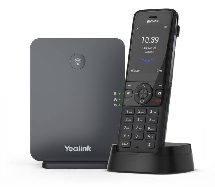 Yealink W78P - Schnurloses VoIP-Telefon - mit Bluetooth-Schnittstelle mit Rufnummernanzeige