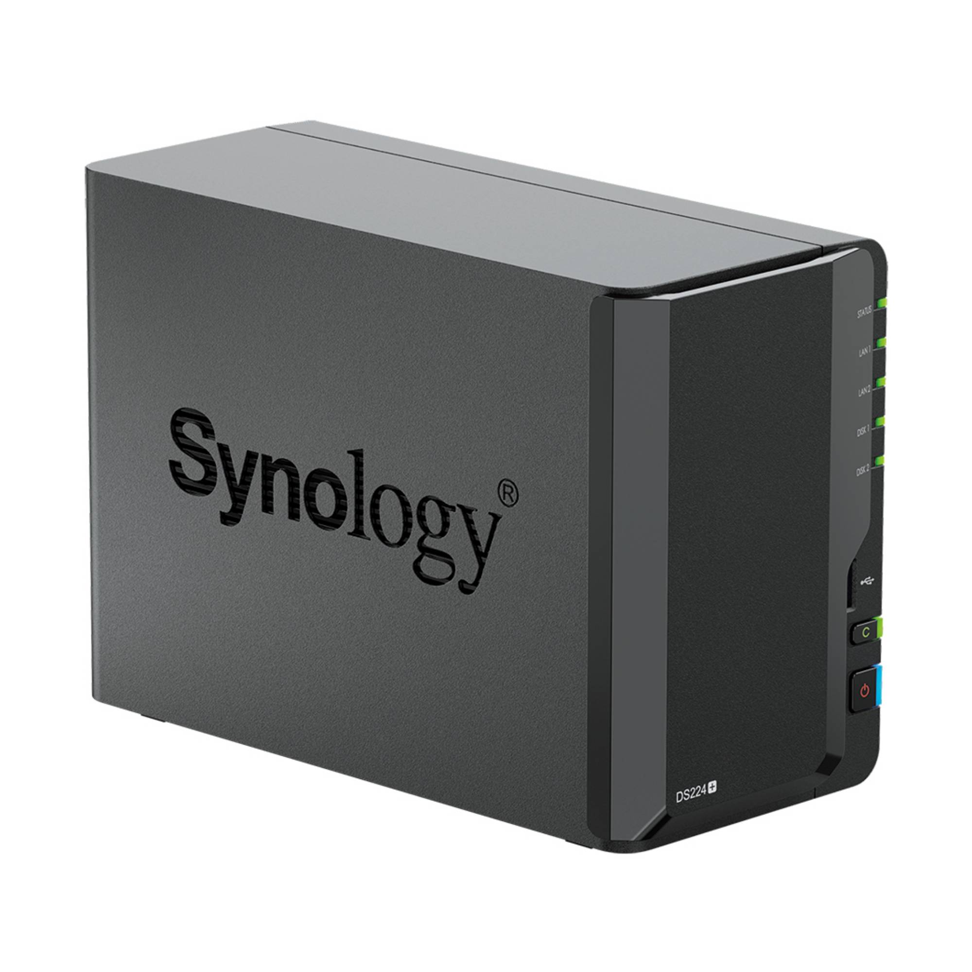 Synology DiskStation DS224+ NAS-Server Gehäuse 0 GB 2 Bay 2x USB 3.2 Gen 1 HUB (USB 3.0), Ein-/Ausschalter, RAID-fähig DS224+