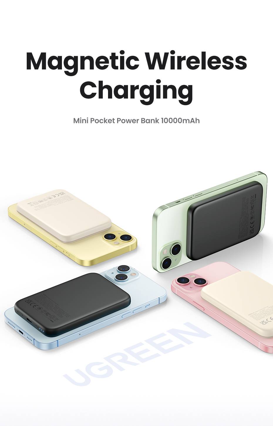 UGREEN PB561 10K Magn. Powerbank beige Telekommunikation, UCC &amp; Wearables Smartphone Zubehör &amp;