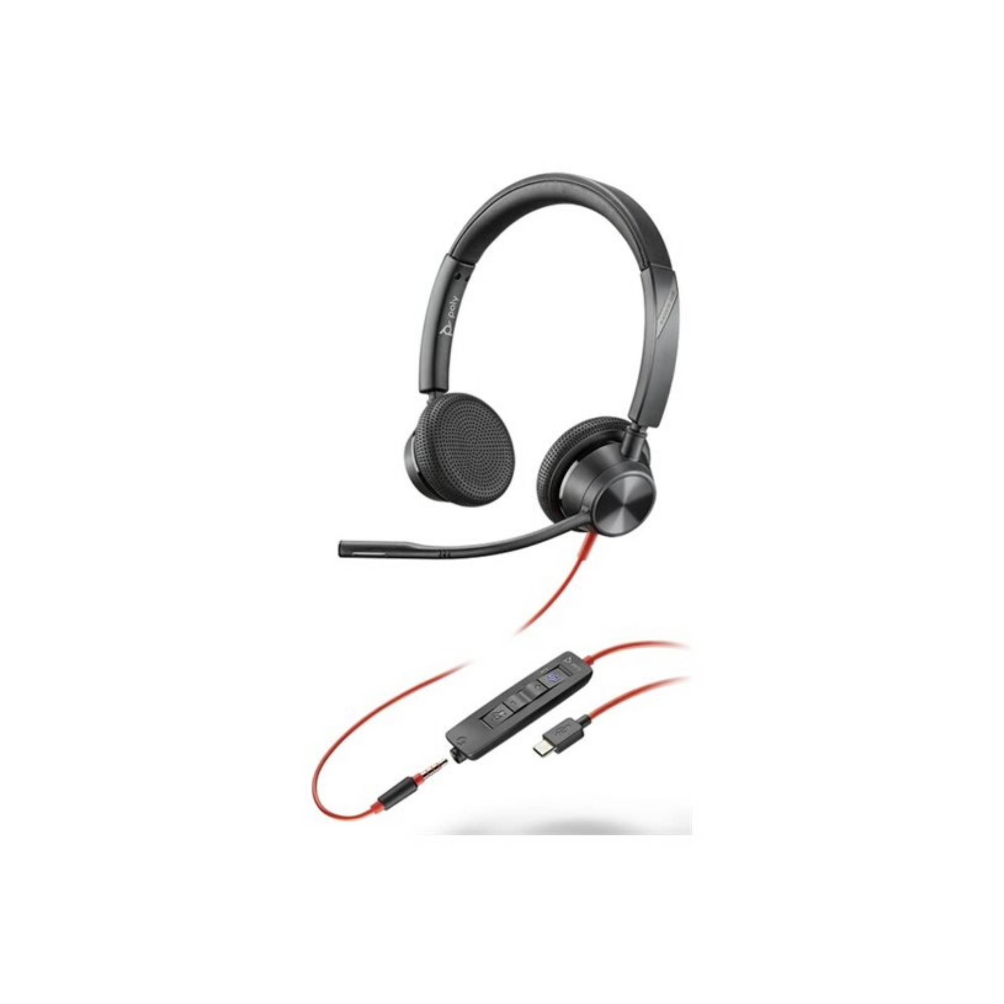 Poly Headset Blackwire C3325-M Stereo USB-C/A & 3,5 mm Teams