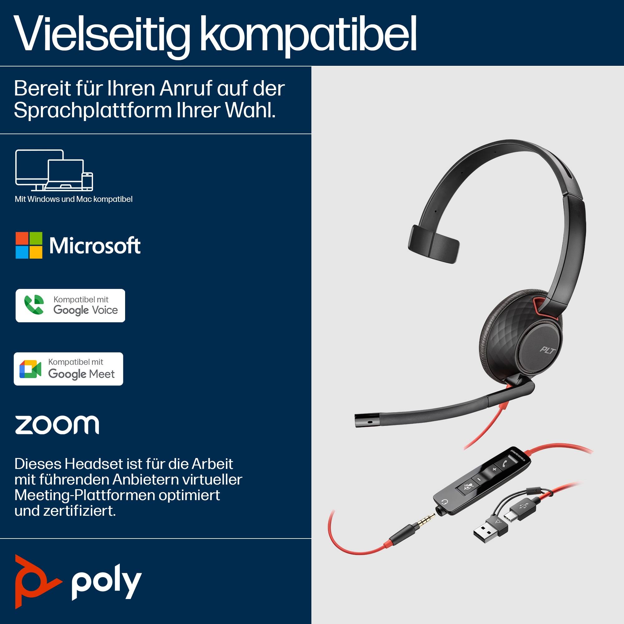 HP Poly BW 5210 USB-C HS+3.5mmP+USB-C/A Headset Typ C