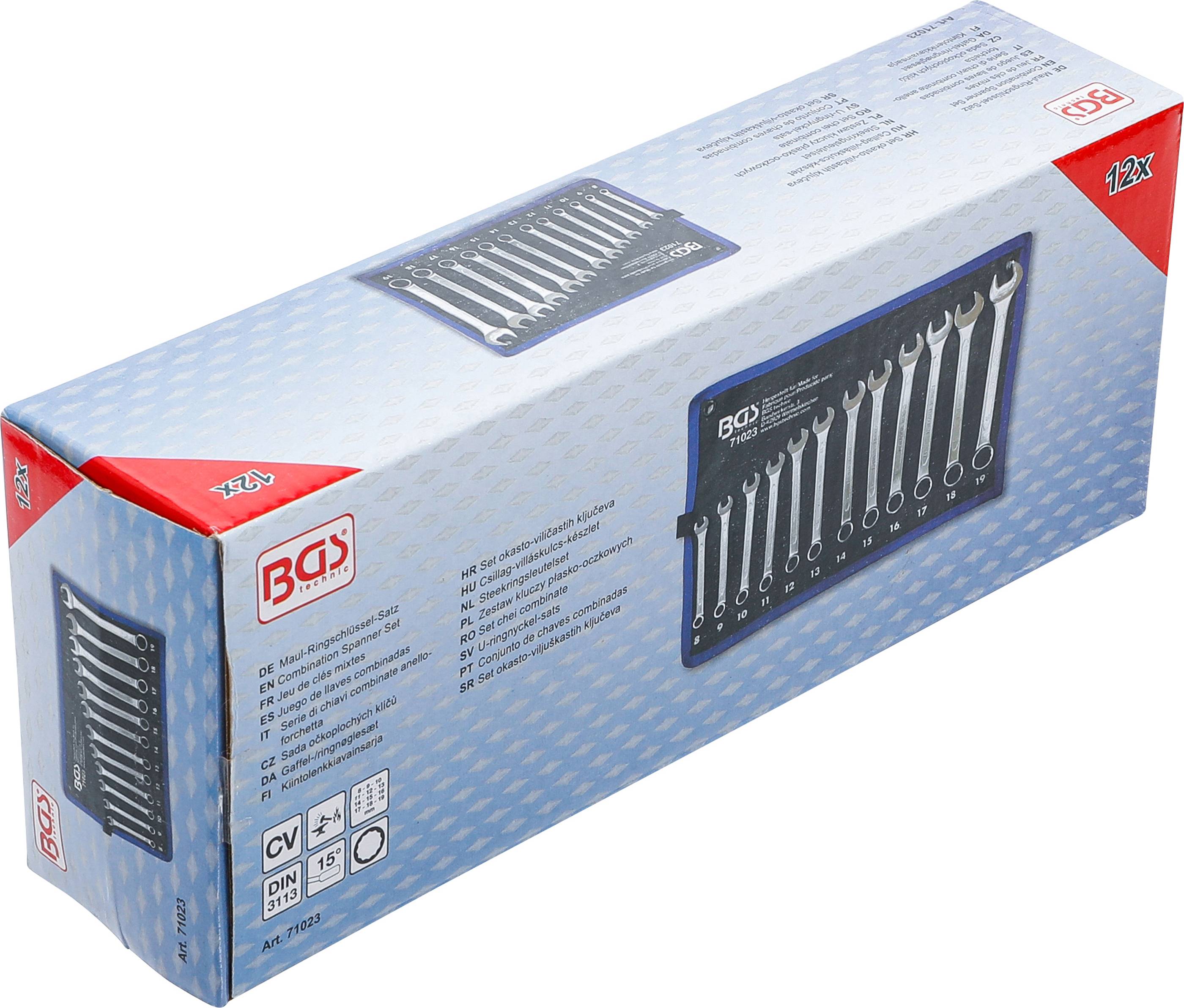 BGS 71023 Maul-Ringschlüssel-Satz 8 - 19 mm 12-tlg