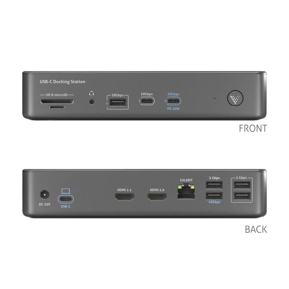 Vuelogic - USB4 Docking Station - Dual Screen USB4 Gen3 MST - 8K Unterstützung