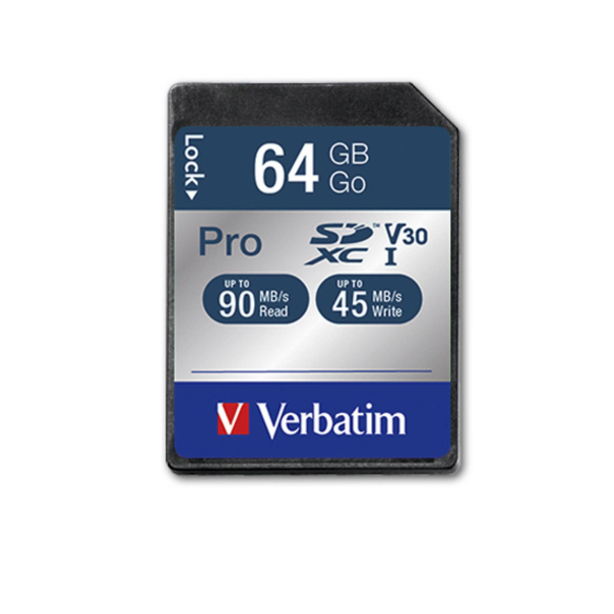 SD Card 64GB Verbatim SDHC PRO UHS-I Class 10