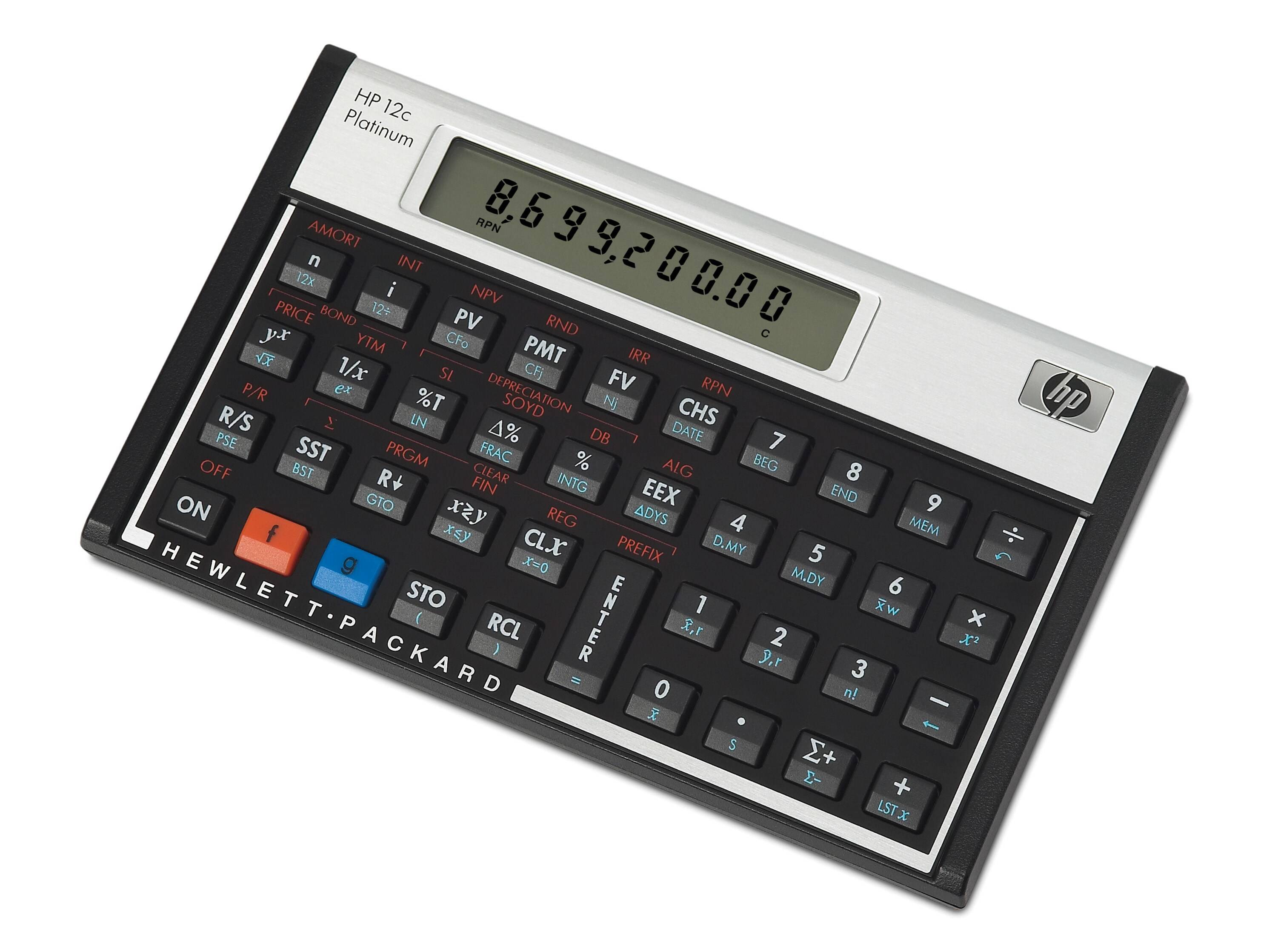 HP - 12c Platinum Finanzrechner schwarz/silber