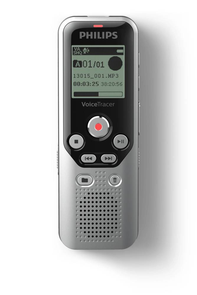 Philips Voice Tracer DVT1250 - Voicerecorder - kein Betriebssystem - 8 GB - Schwarz, Dark Silver
