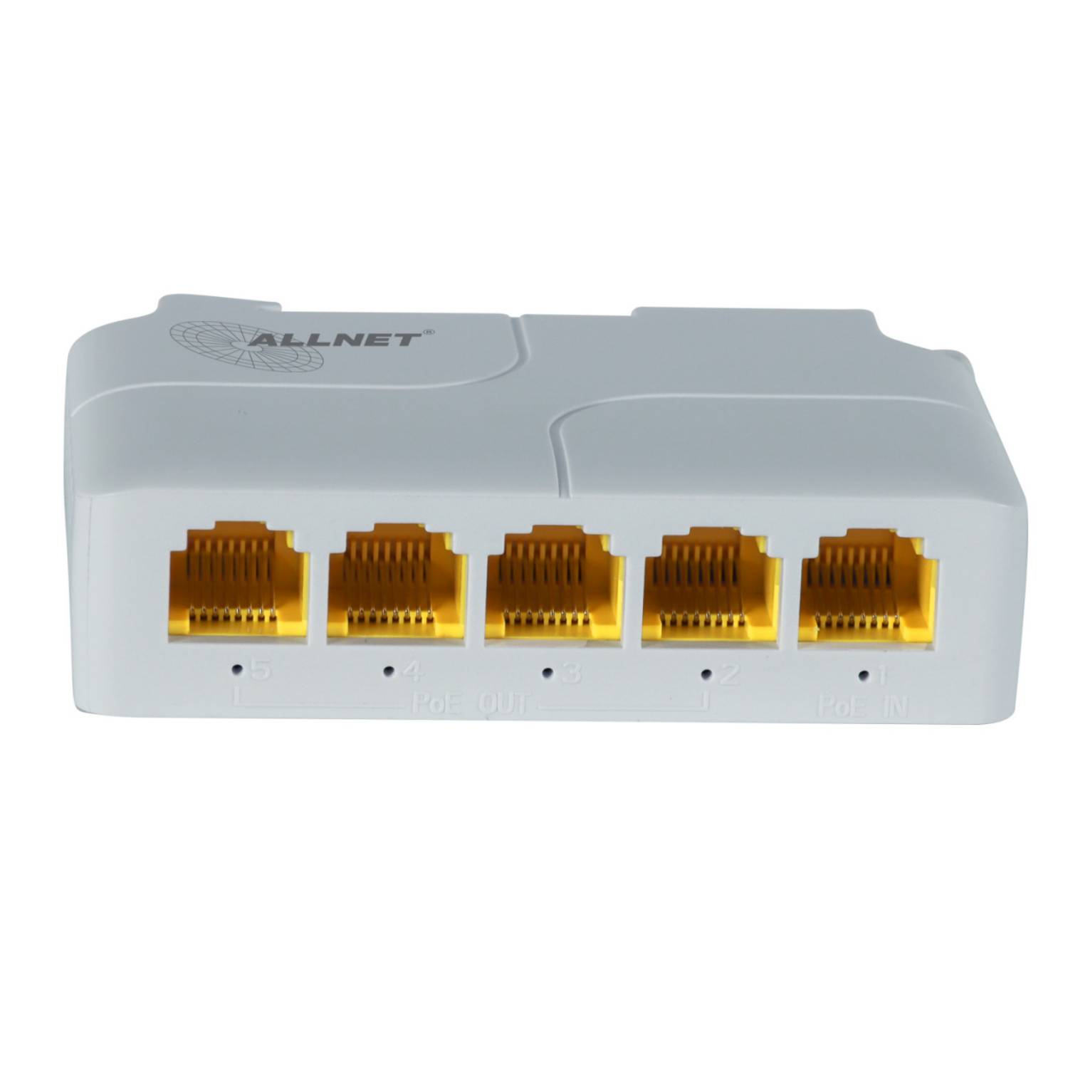 ALLNET 5 Port Switch DIN PoE Budget 85W, Typ: Switch | Anwendung: Videoüberwachung, IT | Farbe: Weiß