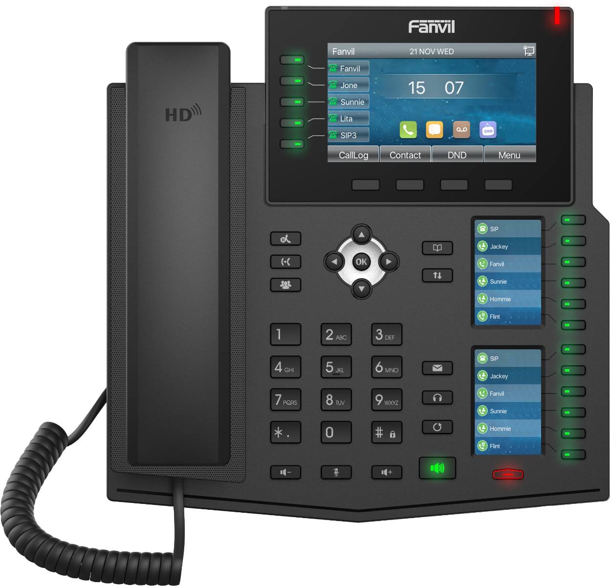 Fanvil X6U v2, High-end business phone with Gigabit / SIP / POE / Gigabit / USB-Port / Bluetooth
