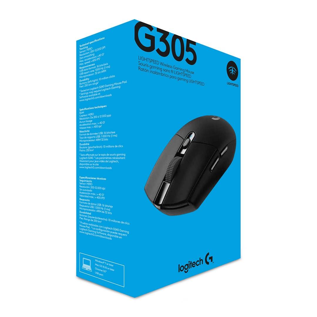 Logitech G305 Gaming-Maus Funk Optisch Schwarz 6 Tasten 12000 dpi