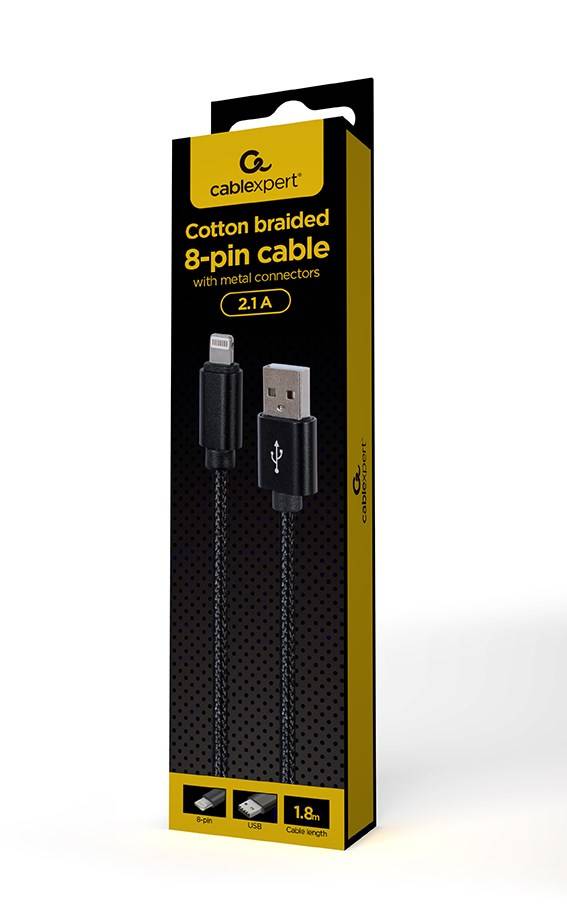 gembird USB 2.0 Ladekabel 1,8 m, schwarz