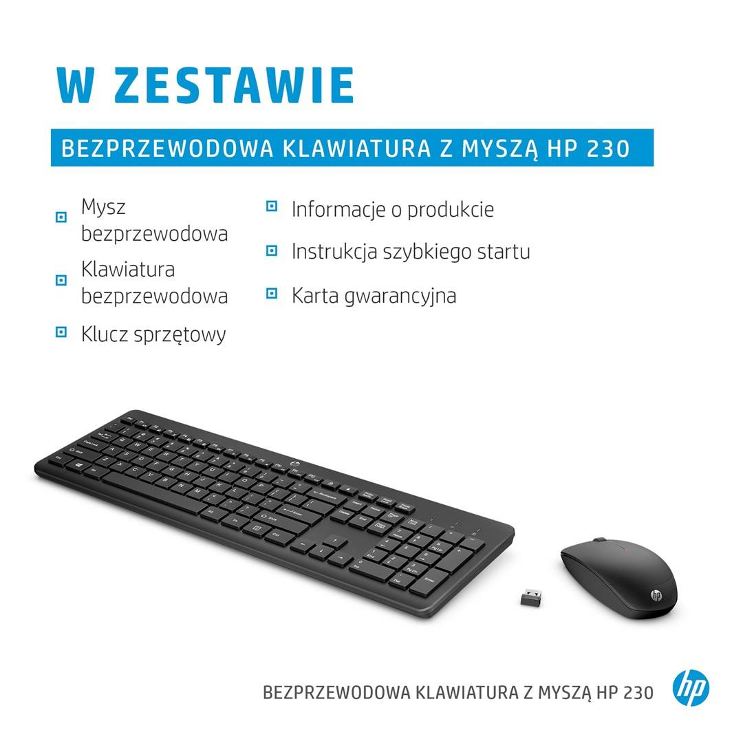 HP 230 - Tastatur-und-Maus-Set - kabellos - 2.4