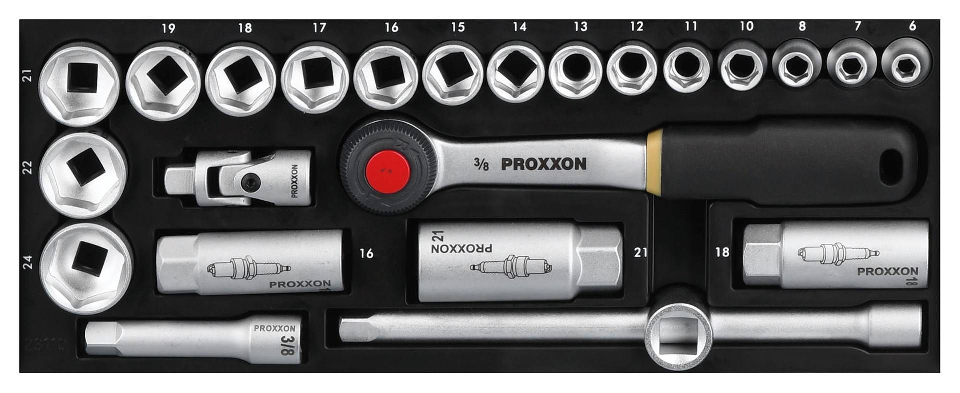 Proxxon 23110 Knarrenkasten 3/8" 6-24 mm 24-teilig