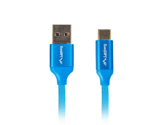 Lanberg CA-USBO-22CU-0010-BL, 1 m, USB C, USB A, USB 2.0, 480 Mbit/s, Blau