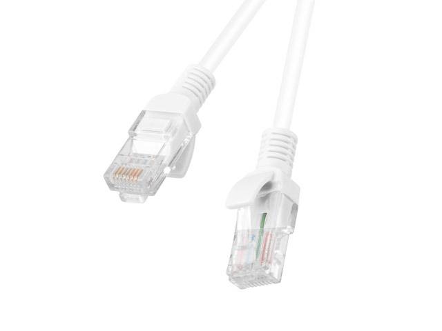 Lanberg PCU6-10CC-0100-W, 1 m, Cat6, U/UTP (UTP), RJ-45, RJ-45, Weiß