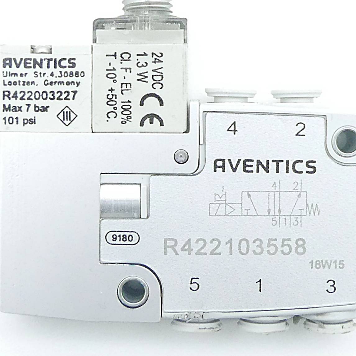 AVENTICS 5/2 Wegeventil LS04-5/2SR-024DC-XS-D-M8-D4-NE (R422103558)
