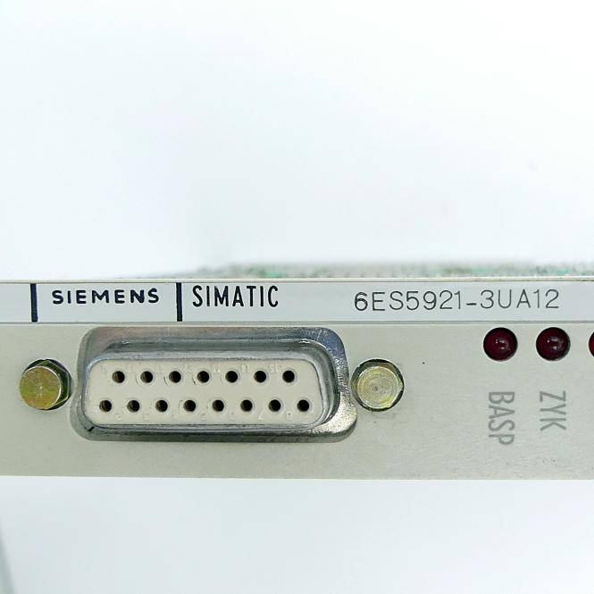 Siemens Siemens Zentralbaugruppe 6ES5921-3UA12 CPU 921 SIMATIC S5 für ZG 135U E-Stand 01 Siemens Zentralbaugruppe 6ES592