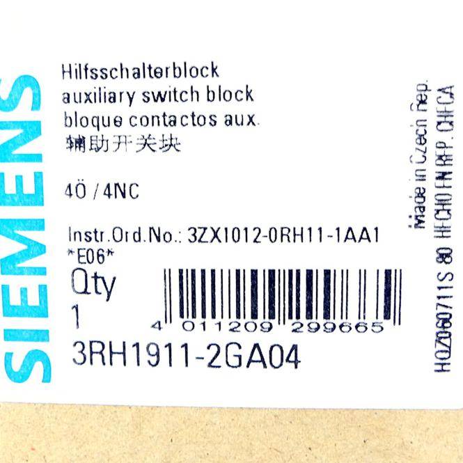 Siemens Hilfsschalterblock 3RH1911-2GA04 OVP