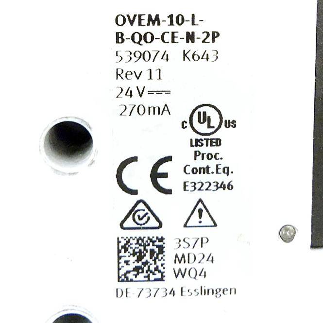 FESTO Vakuumsaugdüse 539074 (OVEM-10-L-B-QO-CE-N-2P)