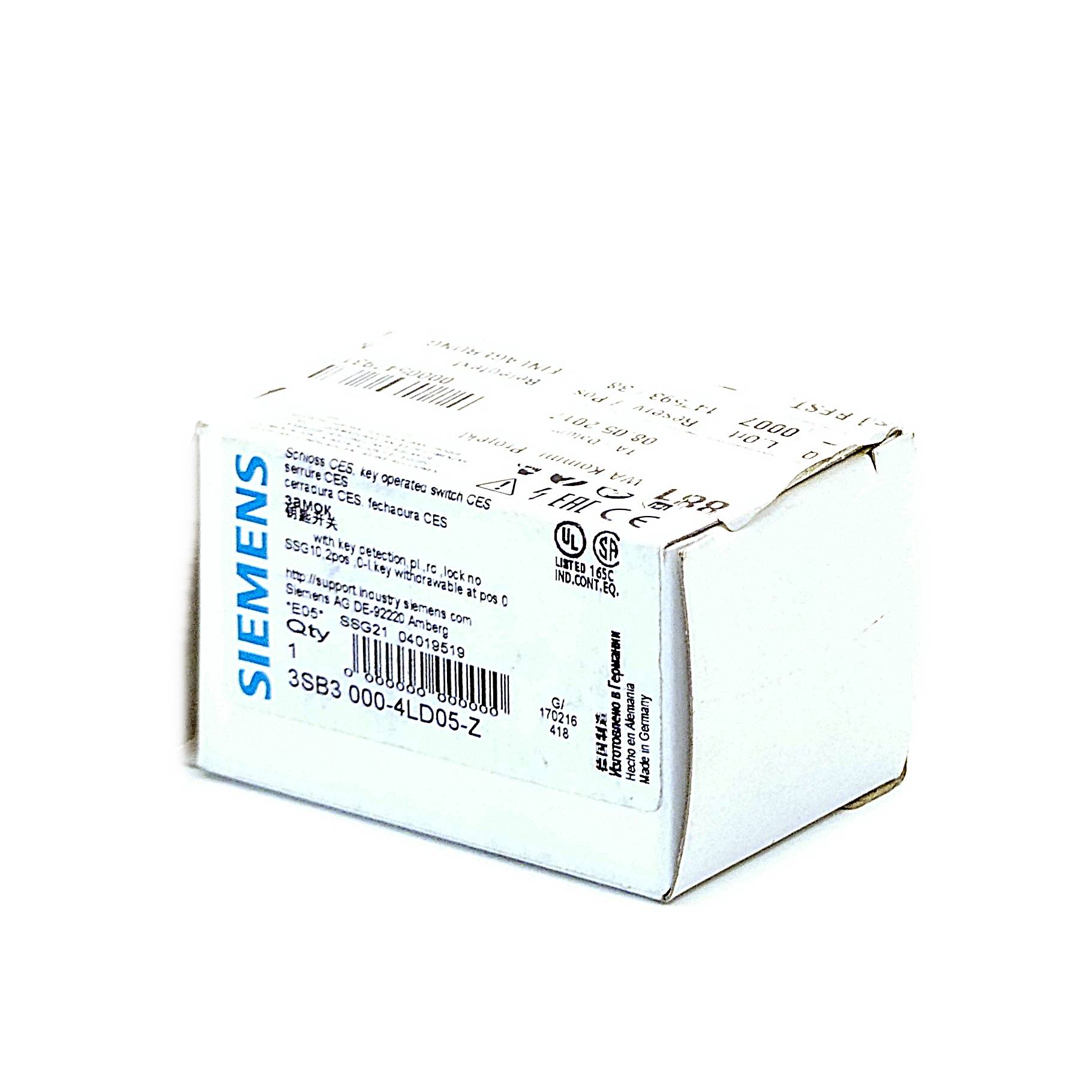 Siemens Schlüsselschalter 3SB3000-4LD05-Z ( 3SB3 000-4LD05-Z )