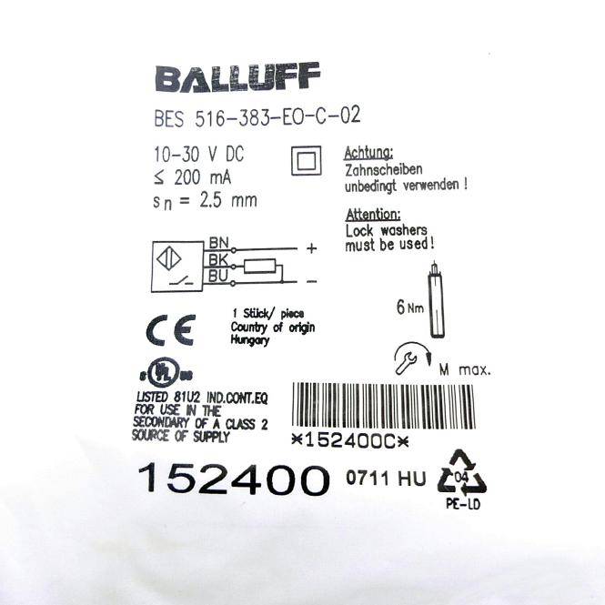 BALLUFF Induktiver Sensor BES 516-383-EO-C-02 (BES 516-383-EO-C-02)