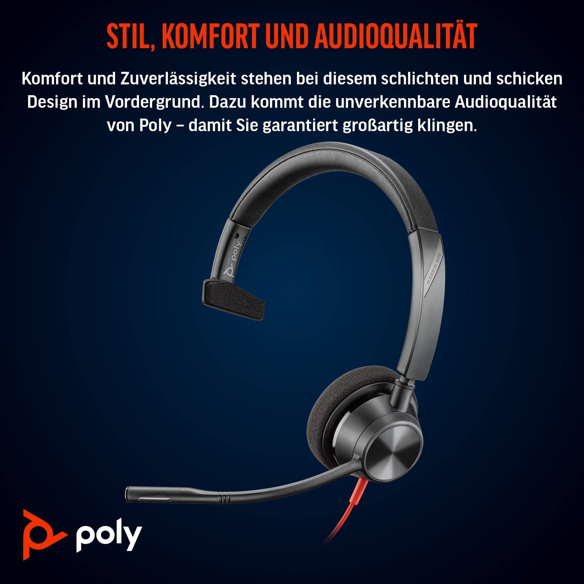 Poly Headset Blackwire C3310-M Mono USB-C/A Teams