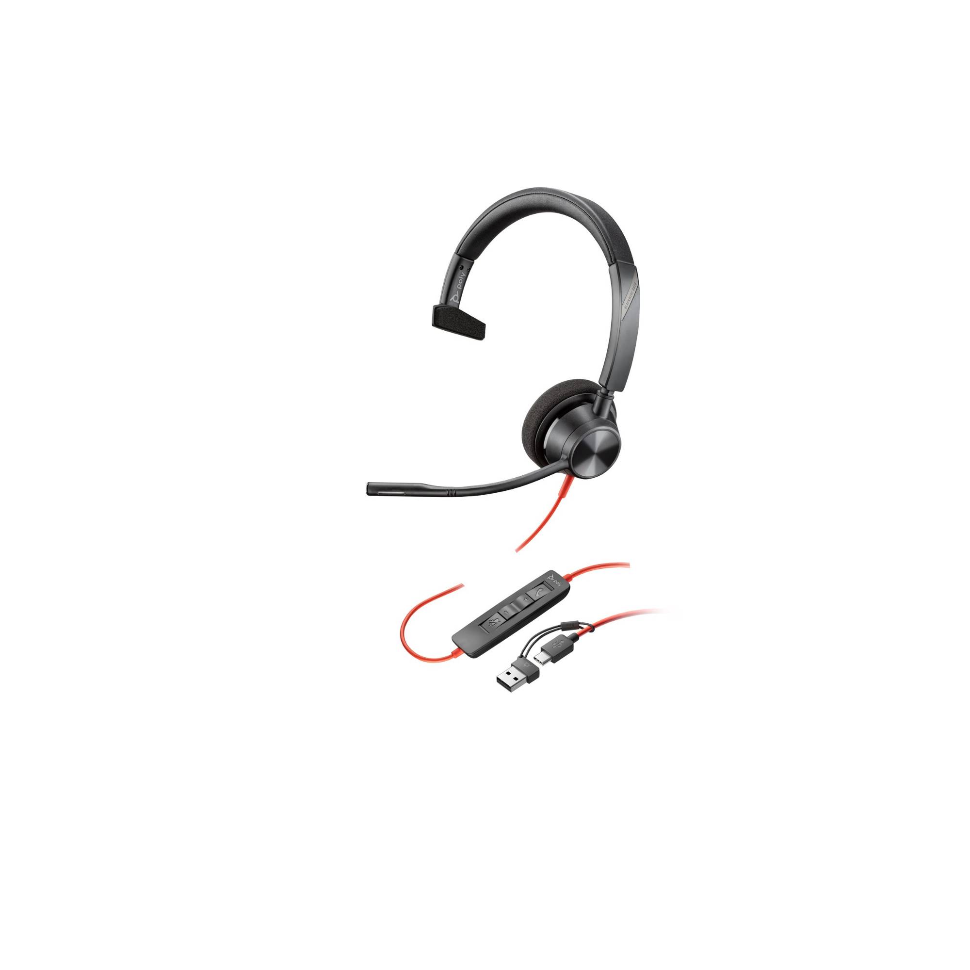 Poly Headset Blackwire C3310 Mono USB-C/A