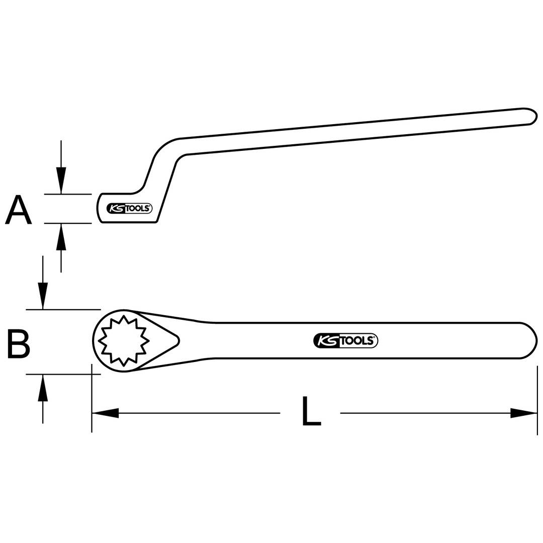 KS TOOLS Isolierter Ringschlüssel, gekröpft, 7 mm ( 118.1307 )