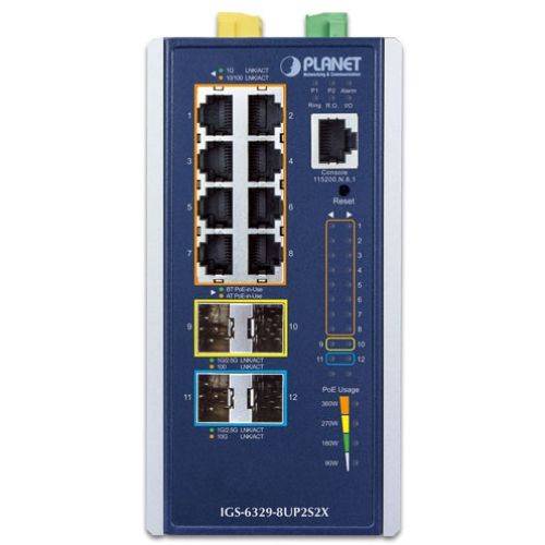 IGS-6329-8UP2S2X Planet Gigabit PoE Managed Switch