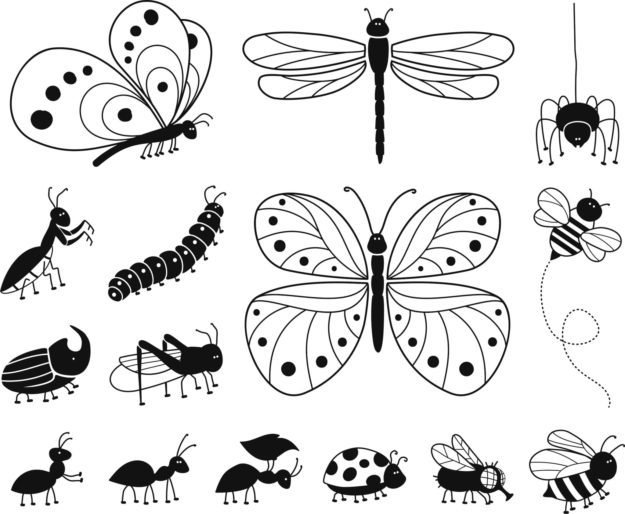 HEYDA Motivstempel-Set - Insekten
