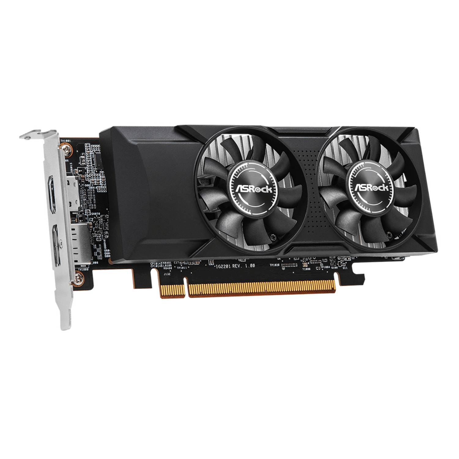 ASRock Intel Arc™ A310 Low Profile 4 GB GDDR6-RAM PCIe x16 HDMI®, DisplayPort Vulkan, Low Profile, Zero-Fan-Modus