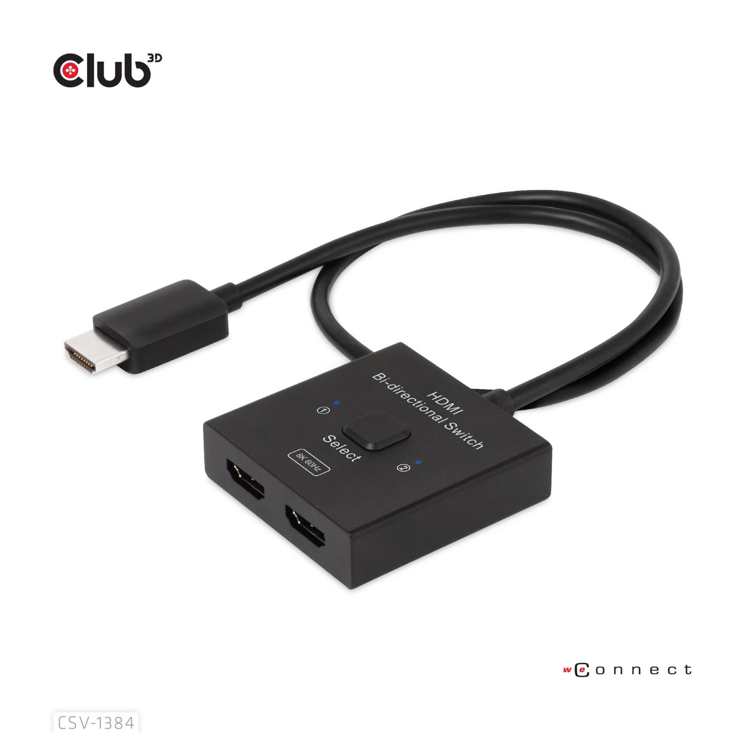 Club 3D CSV-1384 2-Port KVM-Umschalter - Video-Eingang HDMI