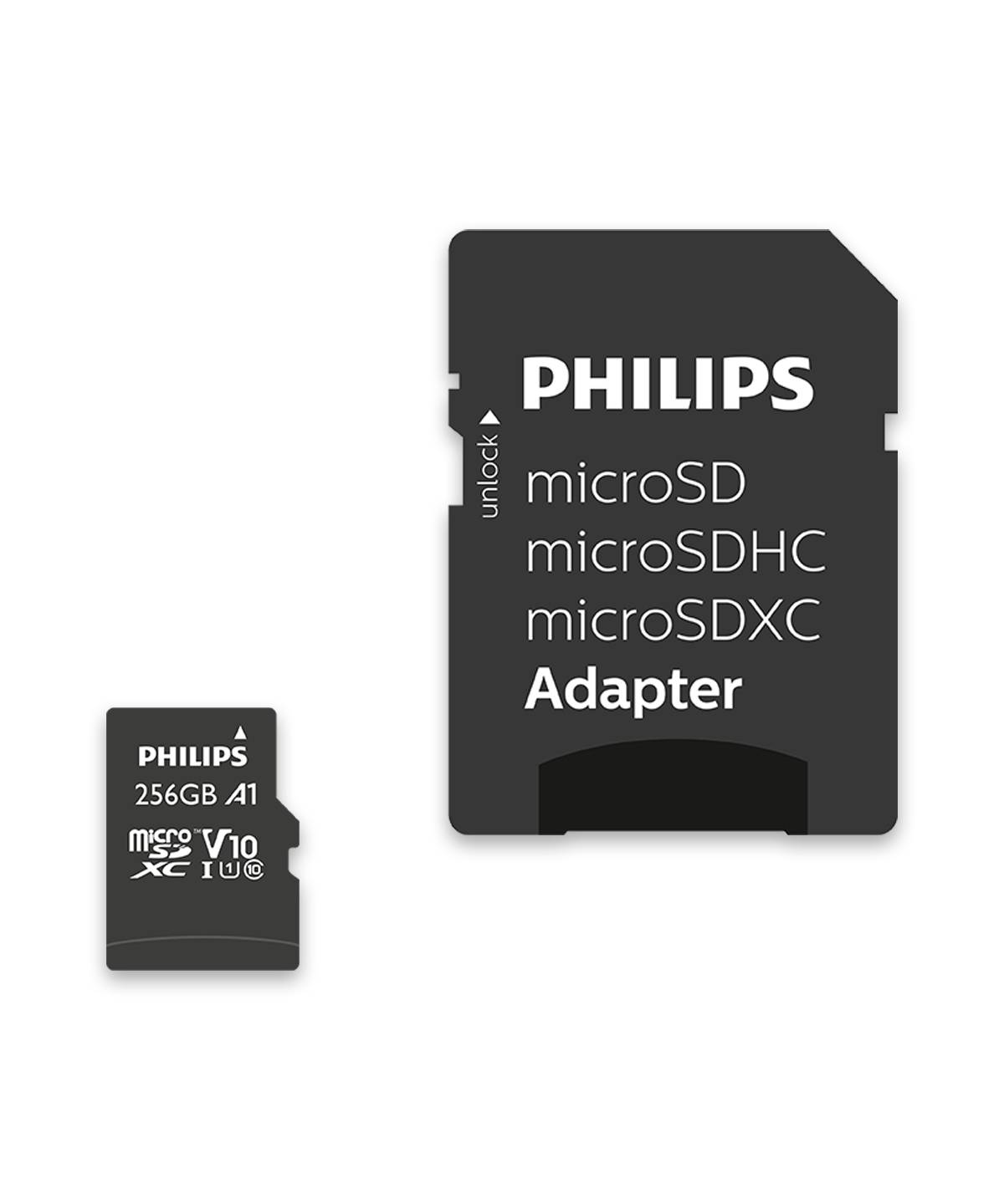 Philips MicroSDXC Card 256 GB Class 10 UHS-I U1 incl. Adapter Extended Capacity SD MicroSDHC