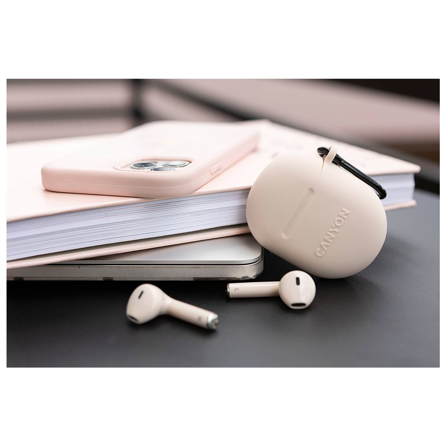 Bluetooth Headset TWS-6 Gaming Mode/BT 5.3 beige