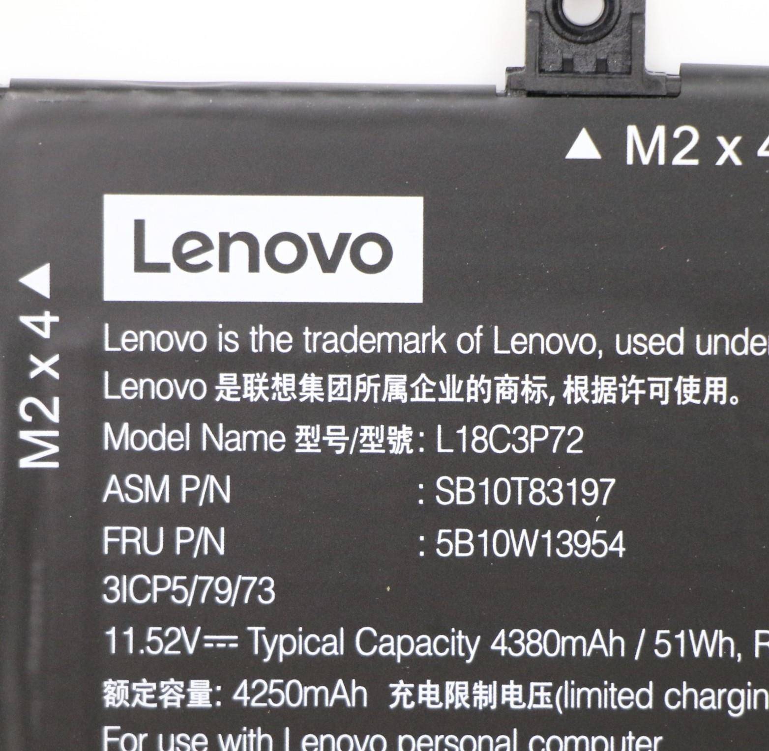 Lenovo Akku 50Wh Original 4.370 mAh 11,55 V