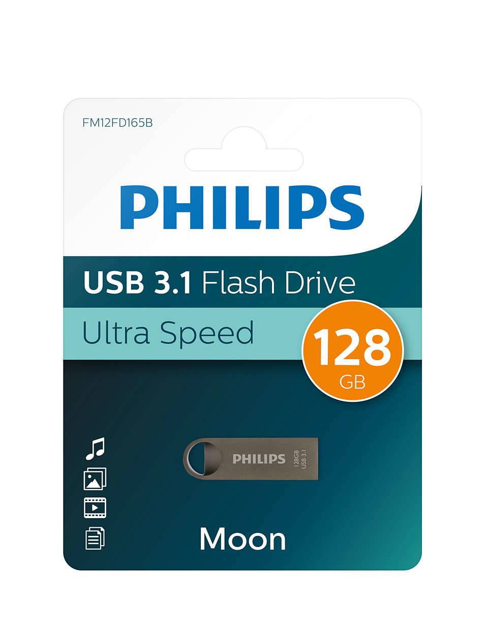 Philips FM12FD165B Moon edition 3.1 - USB-Flash-Laufwerk128 GB - USB 3.1