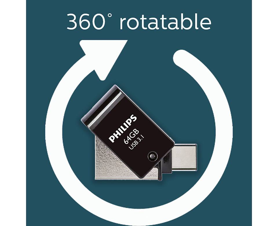 Philips FM64DC152B - USB-Flash-Laufwerk - 64 GBUSB 3.1 / USB-C