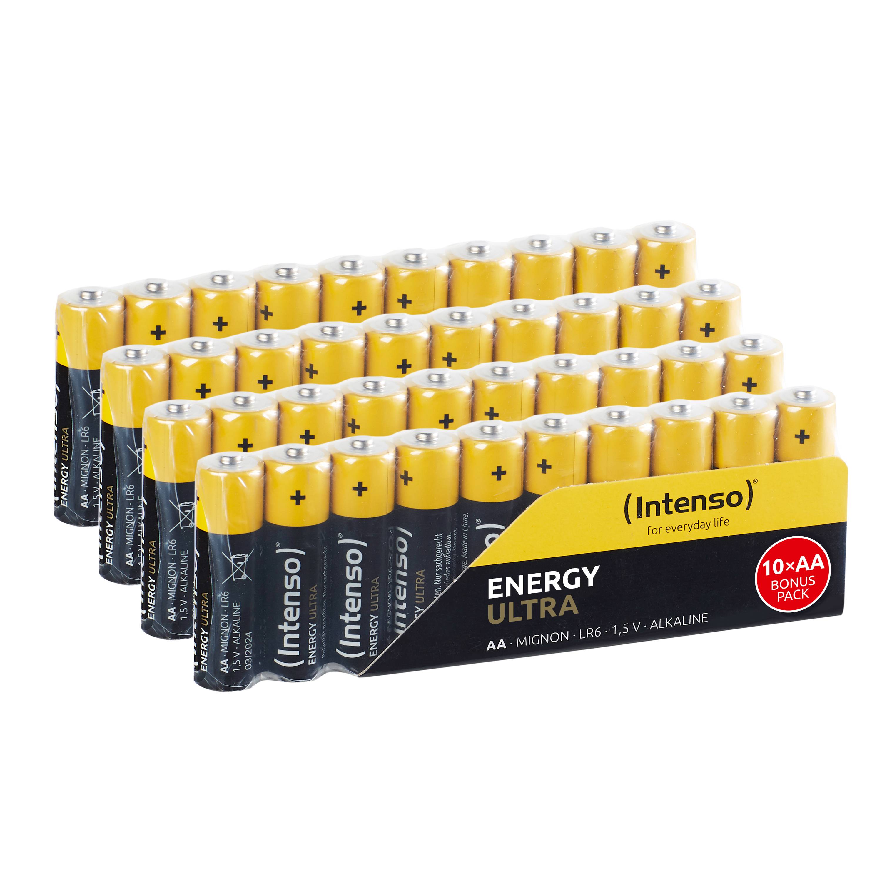 Intenso 7501520 - Energy Ultra Alkaline Batterie AA Mignon 40er-Pack - Batterie - Einwegbatterie - AA,
