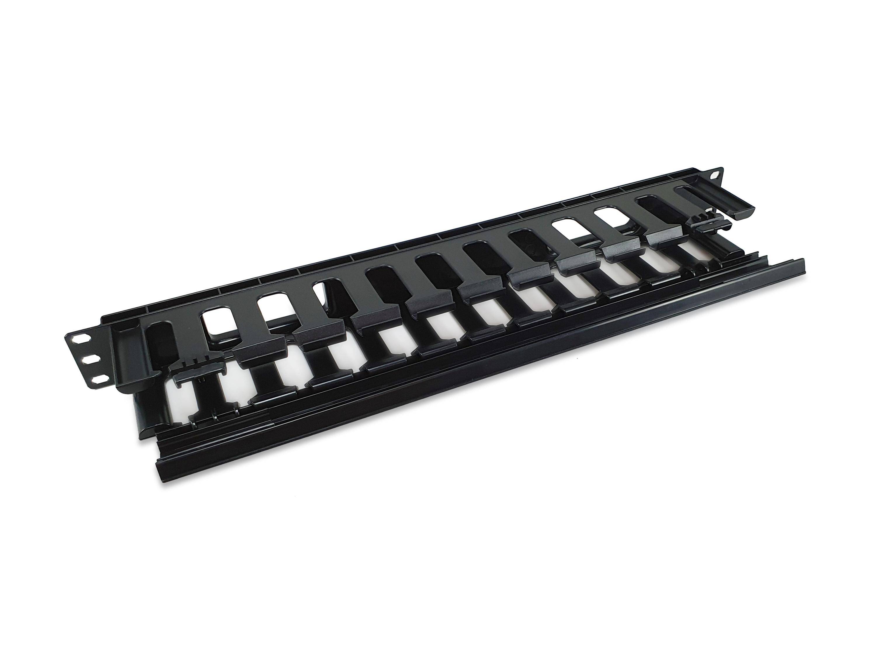Equip 19 Rack Mount Kabelmanagement-Panel, Schwarz Multimedia-Technik
