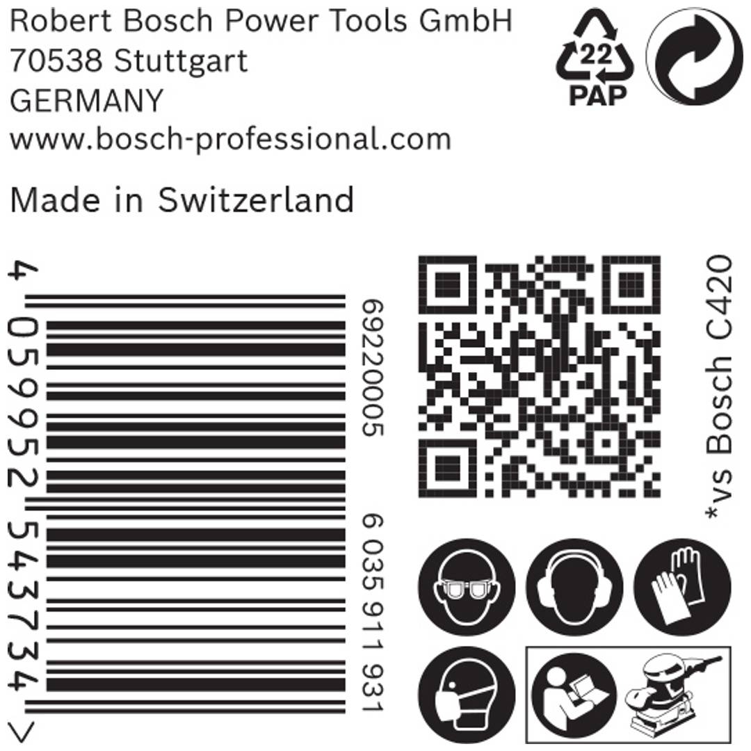 2608901035 Schleifpapier für Schwingschleifer Körnung num 240 50 St.