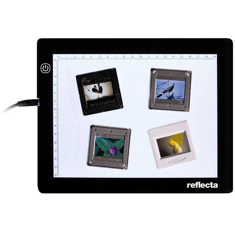 Reflecta LED Light Pad A5 Super Slim, Schwarz, Einzelbilderrahmen, 19 x 14 cm, Rechteckig, LED, Gleichstrom