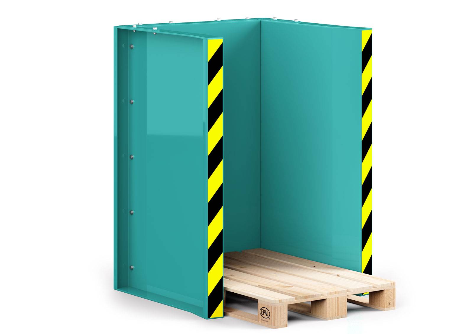 RR Industrietechnik Paletten Stapel Station RPS-10 BxTxH 1020x945x1425 mm RAL 5018 Türkisblau