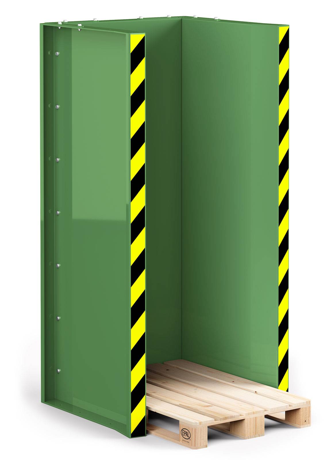 RR Industrietechnik Paletten Stapel Station RPS-15 BxTxH 1020x945x2145 mm RAL 6011 Resedagrün