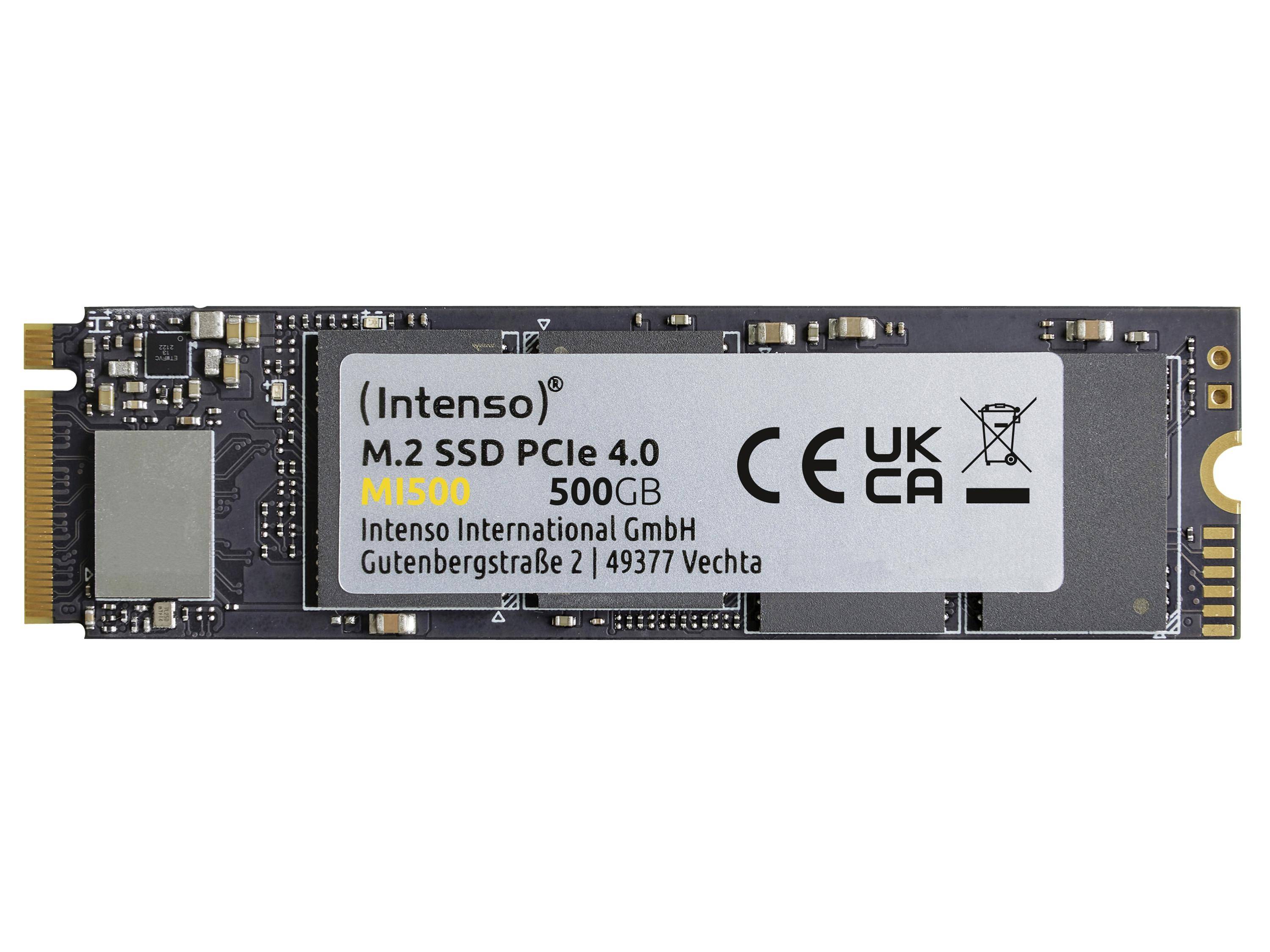 Intenso 500 GB Interne M.2 PCIe NVMe SSD 2280 PCIe NVMe 4.0 x4 Retail 3836450