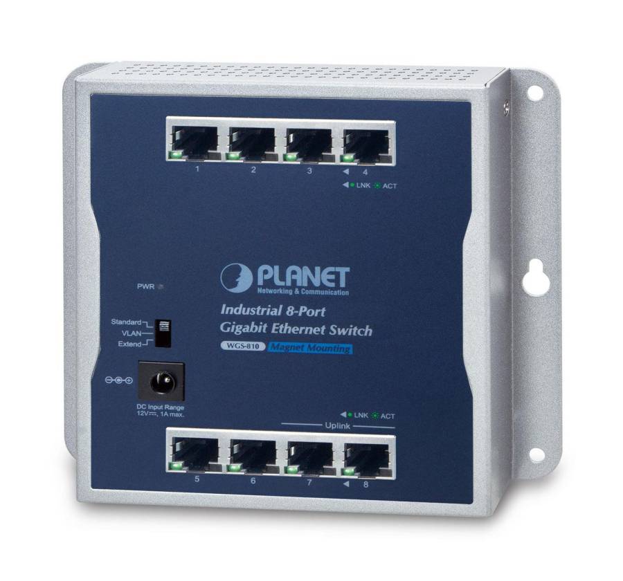 WGS-810 Planet wall mount ethernet switches
